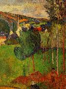 Paul Gauguin View of Pont Aven from Lezaven oil painting artist